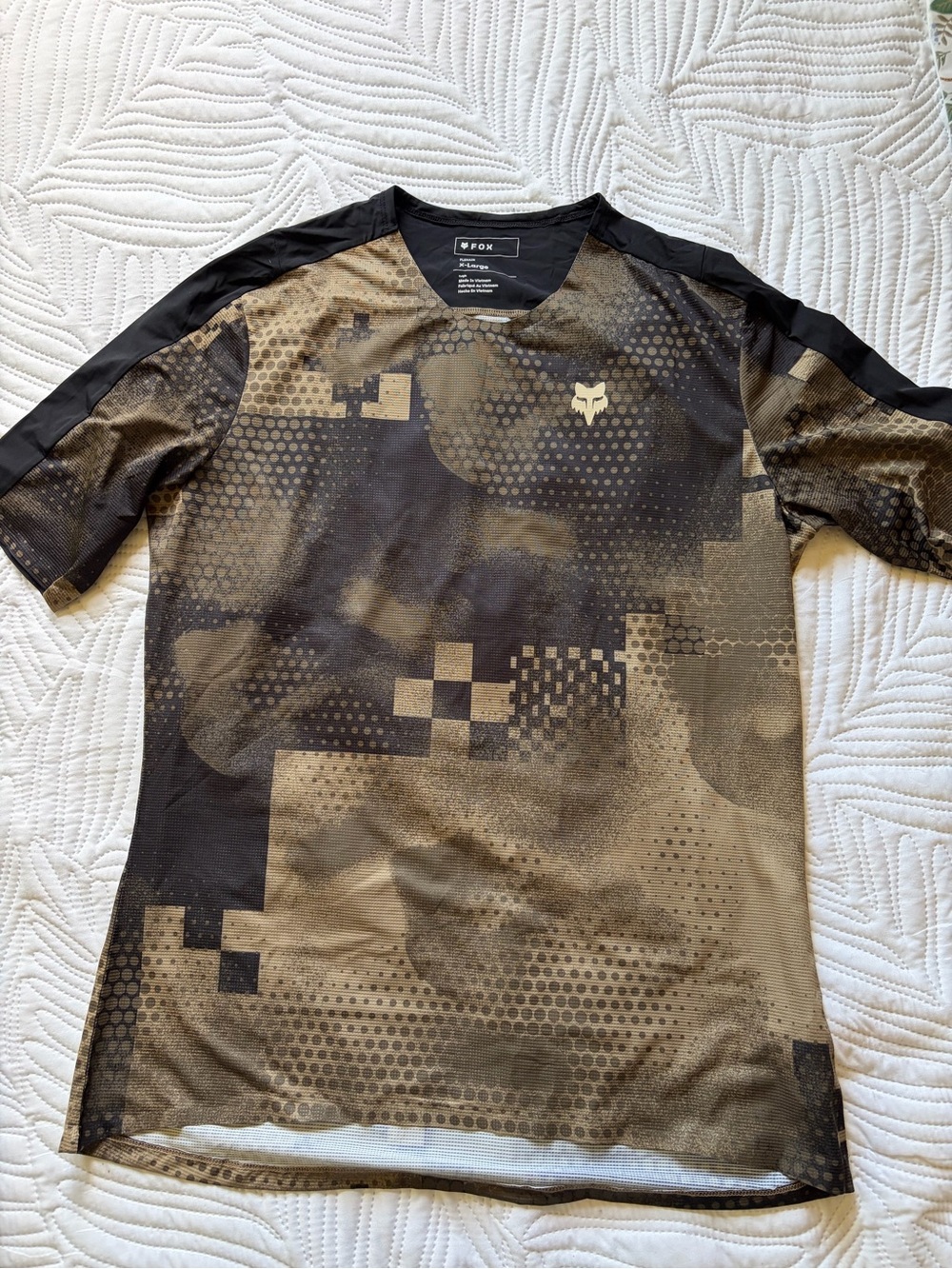 FOX Camo Tech Short Sleeve Shirt - Black & Brown